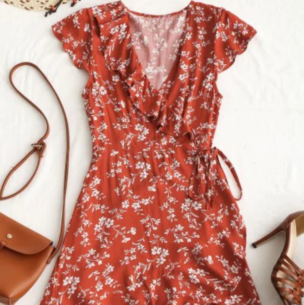Floral Wrap dress